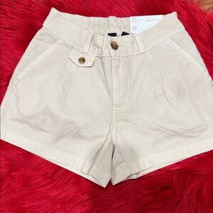 American Eagle Outfitters High Waist Cream Shorts